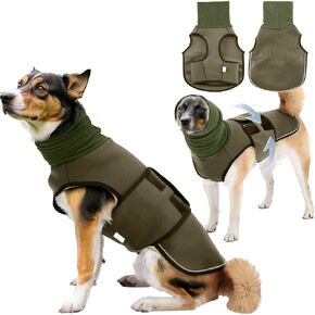 Dog Anxiety Jacket Skin-Friendly Anxiety Calming Hoodie Thunder Shirt Breathable Vest Relief Coat for Dogs Nighttime Reflective Adjustable Hoodies for Noise Block Ear Protection Fireworks Separation