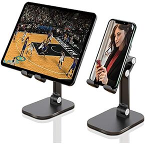 Vortex ZMZJ01 Angle Height Adjustable Foldable Portable Cell Phone Tablet Stand, Compatible with iPhone, Samsung Google Pixel Mobile Phones, Ipad and Tablets (4.7-13 in) and More, Black