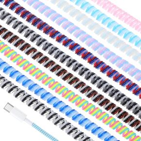 10 Pcs Spiral Cable Protector Charger Protective Cover Cable Protector Data Cable Protective for Phone Cable Prevent Pets from Biting The Cable