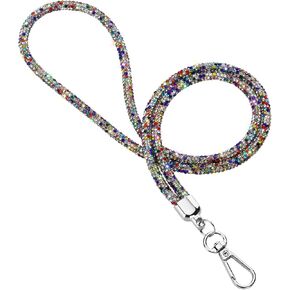 Soleebee Universal Rhinestone Cell Phone Lanyard, 31.5'' Bling Neck Phone Lanyard, Crystal Neck Strap Lanyard for Most Phones
