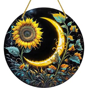 Stained Acrylic Window Hanging - 1Pcs Lighthouse Theme Round Acrylic Window Hanging Stained Sun Catcher for Indoor Outdoor Decor, Garden Decoration or Housewarming Gift