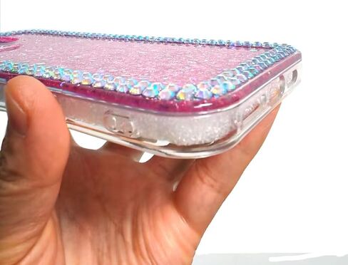 for Samsung Galaxy S24 Plus 5G Case,3D Glitter Women Girly Sparkle Bling Luxury Crystal Rhinestone Diamond Bumper Protective Back Phone Case for Samsung Galaxy S24 Plus 5G (Pink) in Saudi Arabia