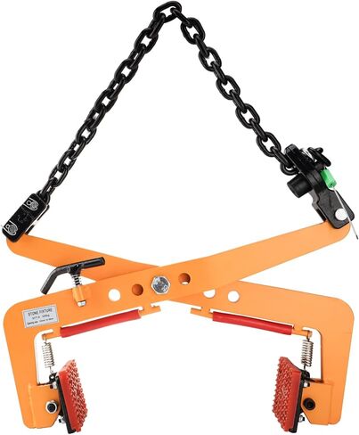 716 LBS Stone Lifting Clamps Granite Slab Stone Fixtures X-Shaped Carrying Clamps for Marble Slate Rock Brick Timber, 4-6-8 inch Opening Size in Kuwait