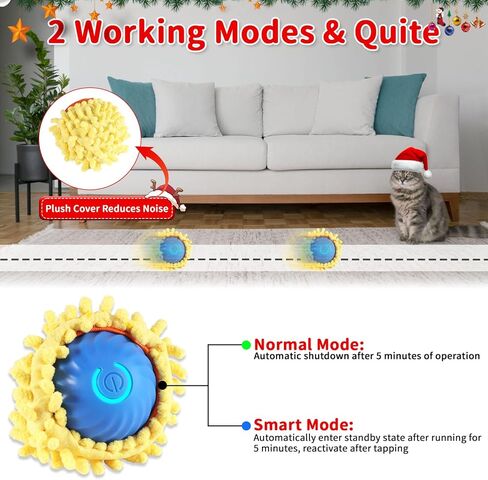 Interactive Cat Toys for Indoor Cats, Electric Rolling Cat Ball in Pouch, Simulation Hunting Toys for Cats, Hunting Hood with Cat Ball, Rechargeable Hide and Seek Cat Toy in Saudi Arabia