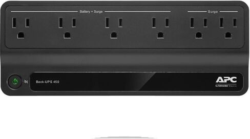 APC Back-UPS Slim BV400XU، UPS قوي بقدرة 400 فولت أمبير للافتات الرقمية ونقاط البيع بالتجزئة والبيئات القاسية، مع حامل VESA وسكة Din وحامل على الحائط in Saudi Arabia