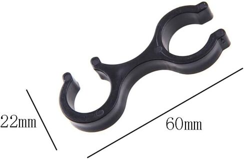 6 Pieces Hiking Pole Clips Trekking Pole Clips Trekking Pole Clamp Connectors Walking Stick Holders Double Rods 8 Shaped Buckles Poles Rod Connectors, Black in Saudi Arabia