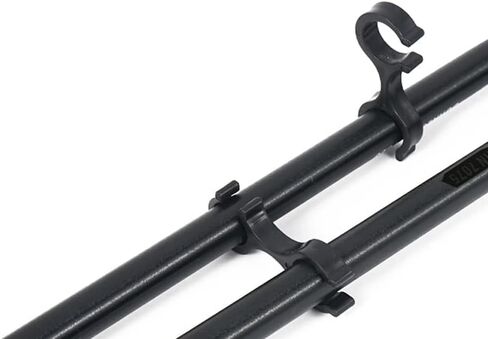 6 Pieces Hiking Pole Clips Trekking Pole Clips Trekking Pole Clamp Connectors Walking Stick Holders Double Rods 8 Shaped Buckles Poles Rod Connectors, Black in Saudi Arabia