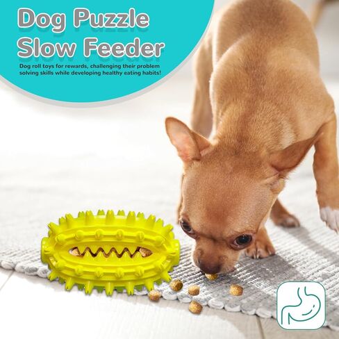 Dog Treat Toy - Interactive Dog Toys for Boredom, Treat Dispensing Enrichment Dog Puzzle Toy Food Puzzles Ball for Mental Stimulation Boredom Buster for Small Medium Large Dogs (F) in Saudi Arabia
