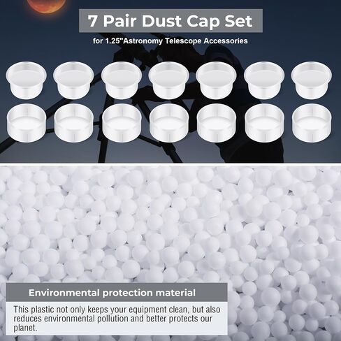 Alstar 5 Pcs Dust Caps for 2" Telescope Eyepiece, Barlow Lens, Diagonal and Other Telescope Accessories - M48 X 0.75 Telescope Accessories Protection in Saudi Arabia