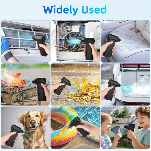 Electric Compressed Air Duster-130000RPM,3 Adjustable Portable Dust Blower,Cordless Rechargeable Mini Turbo Jet Fan for Cleaning PC,Computer, Car, Keyboard and Home Outdoor Dust,Snow Removal. in Saudi Arabia