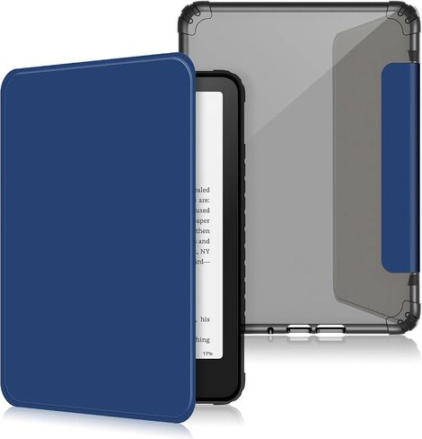 Case Compatible with Kindle Paperwhite 12th Gen (2024 Release) and Kindle Colorsoft Signature Edition (2024 Release) Clear TPU Back Cover Auto Wake/Sleep,Black in Saudi Arabia