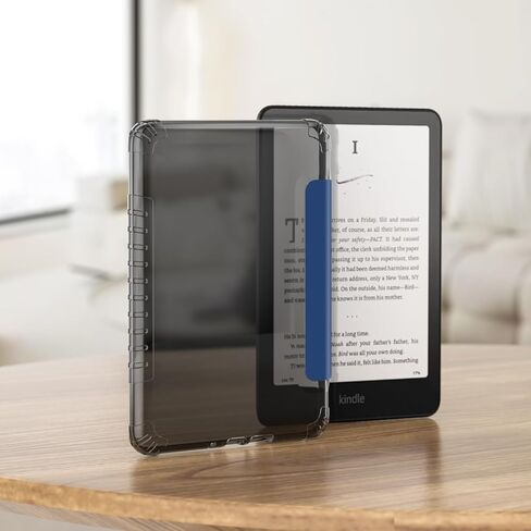 Case Compatible with Kindle Paperwhite 12th Gen (2024 Release) and Kindle Colorsoft Signature Edition (2024 Release) Clear TPU Back Cover Auto Wake/Sleep,Black in Saudi Arabia