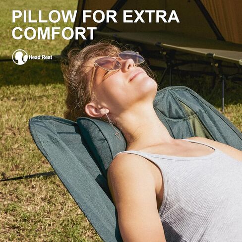 Camping Chairs, Rocking Camping Chairs Foldable Camping Chairs for Adults Outdoor Rocker Camping Chairs with High Back Portable Rocking Chair for Outdoor, Support 350lbs, Dark Green in Saudi Arabia