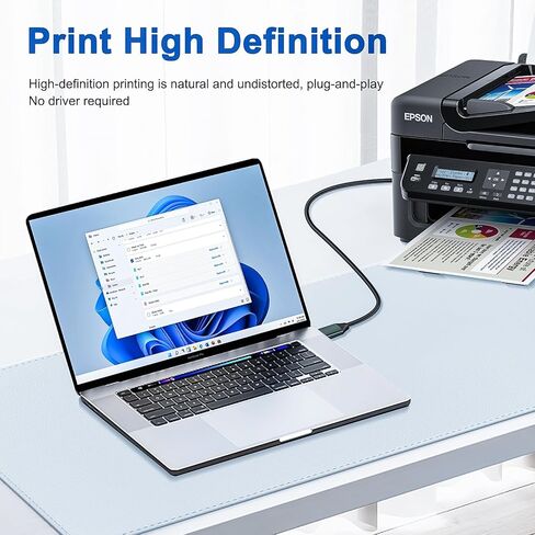 KUMIHO USB 3.0 Printer Cable A Male to B Male （15Ft/5M） Compatible with Scanner, Printers, Desktop External Hard Drivers and More in Kuwait