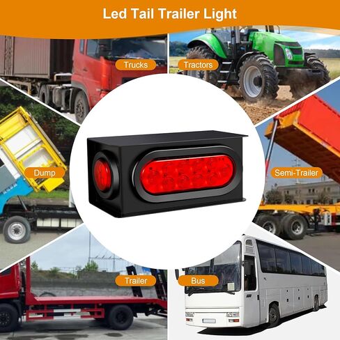  مصابيح LED للمقطورة، مصابيح LED الخلفية للمركبات الترفيهية، مصابيح مكابح RV، مصابيح خلفية للمركبات الترفيهية، مصابيح توقف الانعطاف للمقطورة، مصابيح خلفية للتخييم مع مصابيح خلفية حمراء عاكسة للمقطورة ﻿ in Kuwait