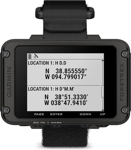 حزمة ملاحة GPS Garmin Foretrex 801 (مع حزام) مثبتة على المعصم - ميزات تكتيكية، نظام GNSS مُحسن متعدد النطاقات، عمر بطارية أطول مع بنك طاقة PlayBetter 5000 مللي أمبير في الساعة و4 بطاريات AAA in Kuwait