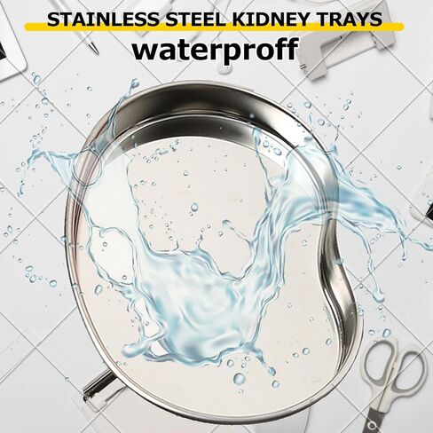 Kidney Tray - Romlon 3 Pack Stainless Steel Tray Metal Tray Stainless Steel Curved Sheet for Dental, Lab Instrument, Office Room, Bathroom. in Saudi Arabia