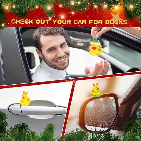 Hanaive 16 Pcs Assorted Christmas Rubber Ducks Bulk with Different Designs Mini Rubber Ducks Bath Toys Xmas Themed Novelty Duck for Party Supplies Gifts Birthday Baby Shower Pool Party (Classic) in Saudi Arabia