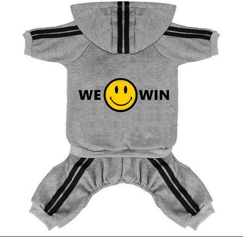 Weowin Pet Outfit - Cute Dog Hoodies Sweatshirt Tracksuit Clothes Jumpsuit Pajamas 4-Legs Grey for Puppy Small Medium Large Giant Dogs Girl or Boy (XX-Large) in Saudi Arabia