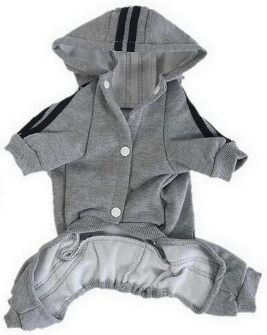 Weowin Pet Outfit - Cute Dog Hoodies Sweatshirt Tracksuit Clothes Jumpsuit Pajamas 4-Legs Grey for Puppy Small Medium Large Giant Dogs Girl or Boy (XX-Large) in Saudi Arabia