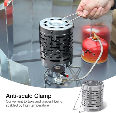 redcamp 5.5 "طويل القامة سخان صغير للتخييم، موقد التخييم المحمولة الفولاذ المقاوم للصدأ خيمة غطاء التدفئة غطاء موقد الاحترار لحقيبة الظهر في الهواء الطلق المشي لمسافات طويلة السفر in Kuwait