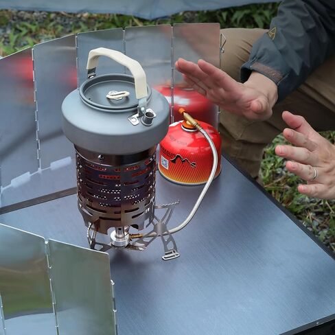 redcamp 5.5 "طويل القامة سخان صغير للتخييم، موقد التخييم المحمولة الفولاذ المقاوم للصدأ خيمة غطاء التدفئة غطاء موقد الاحترار لحقيبة الظهر في الهواء الطلق المشي لمسافات طويلة السفر in Kuwait