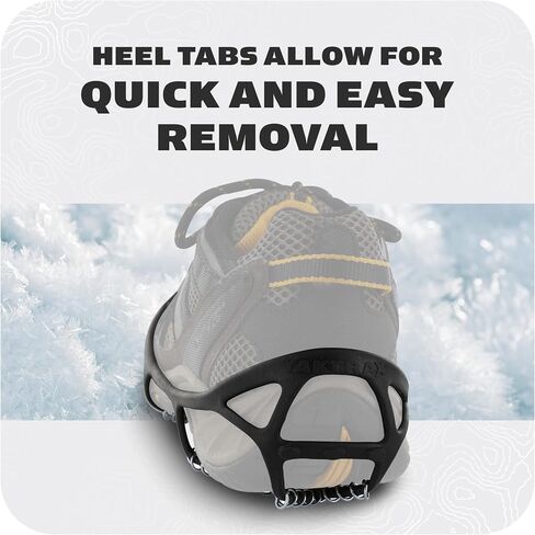 Yaktrax Walk Plus Traction Cleats for Ice and Snow, 360° Steel Coil Grip for All-Direction Traction, Flexible Cold-Resistant Upper, Easy On/Off with Heel Tab, Includes Carry Bag & Carabiner in Saudi Arabia