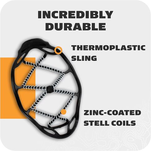 Yaktrax Walk Plus Traction Cleats for Ice and Snow, 360° Steel Coil Grip for All-Direction Traction, Flexible Cold-Resistant Upper, Easy On/Off with Heel Tab, Includes Carry Bag & Carabiner in Saudi Arabia