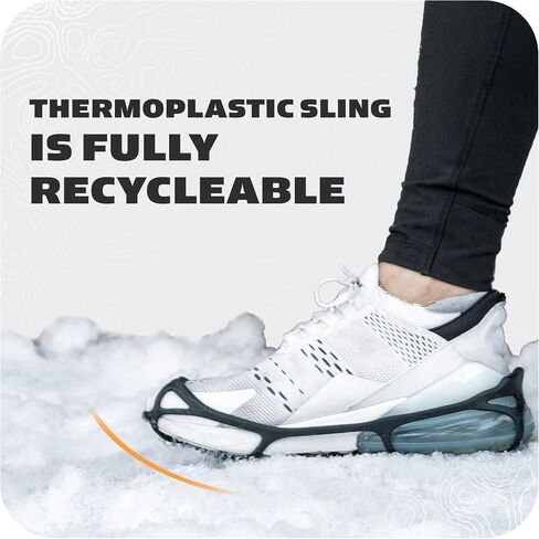 Yaktrax Walk Plus Traction Cleats for Ice and Snow, 360° Steel Coil Grip for All-Direction Traction, Flexible Cold-Resistant Upper, Easy On/Off with Heel Tab, Includes Carry Bag & Carabiner in Saudi Arabia