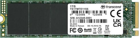 Transcend 500GB MTE115S NVMe SSD داخلي - Gen3 x4 PCIe M.2 2280، حتى 3,200 ميجابايت/ثانية - TS500GMTE115S in Saudi Arabia