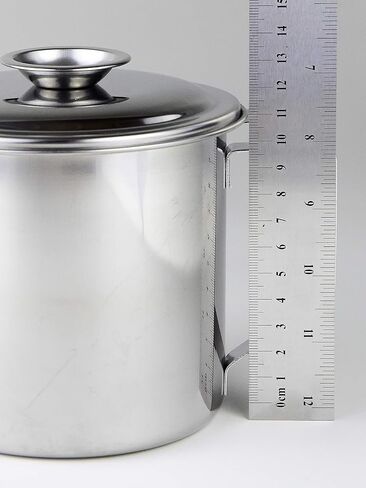 Bacon Grease Fat and Cooking Oil Stainless Steel Storage Container with Mesh Filter Screen Strainer 1.25 Liter 5 Cups in Saudi Arabia