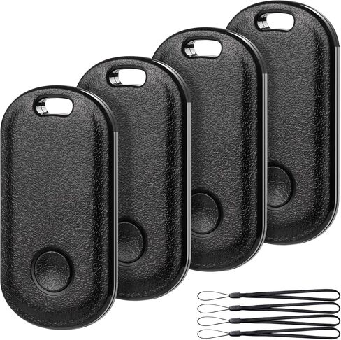 Key Finder Locator with Sound |Bluetooth Wallet Tracker Work with Apple Find My Network, Privacy Protection| Item Tracker for Keys, Pets, Bags, Suitcase and More iOS Only 4 Pack Black in Saudi Arabia