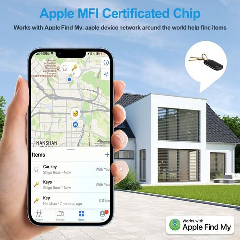 Key Finder Locator with Sound |Bluetooth Wallet Tracker Work with Apple Find My Network, Privacy Protection| Item Tracker for Keys, Pets, Bags, Suitcase and More iOS Only 4 Pack Black in Saudi Arabia