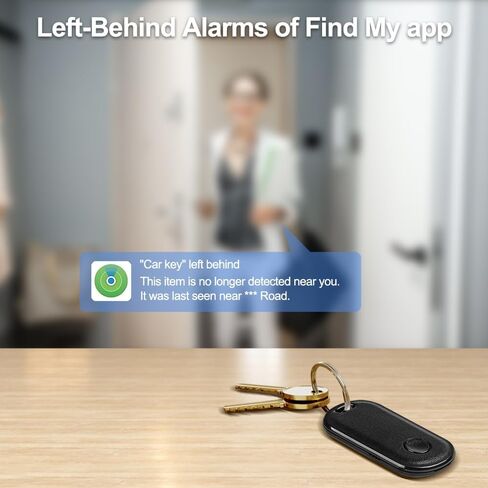 Key Finder Locator with Sound |Bluetooth Wallet Tracker Work with Apple Find My Network, Privacy Protection| Item Tracker for Keys, Pets, Bags, Suitcase and More iOS Only 4 Pack Black in Saudi Arabia