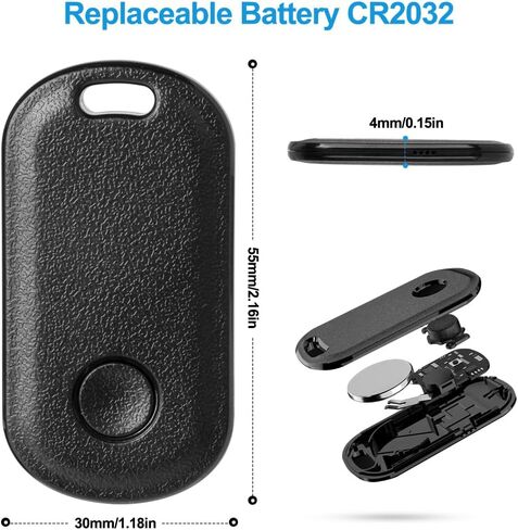 Key Finder Locator with Sound |Bluetooth Wallet Tracker Work with Apple Find My Network, Privacy Protection| Item Tracker for Keys, Pets, Bags, Suitcase and More iOS Only 4 Pack Black in Saudi Arabia