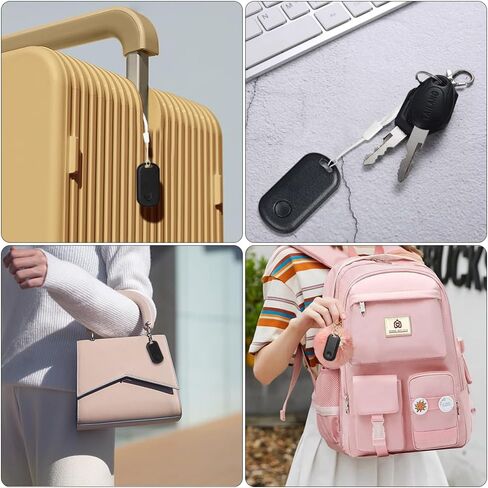Key Finder Locator with Sound |Bluetooth Wallet Tracker Work with Apple Find My Network, Privacy Protection| Item Tracker for Keys, Pets, Bags, Suitcase and More iOS Only 4 Pack Black in Saudi Arabia