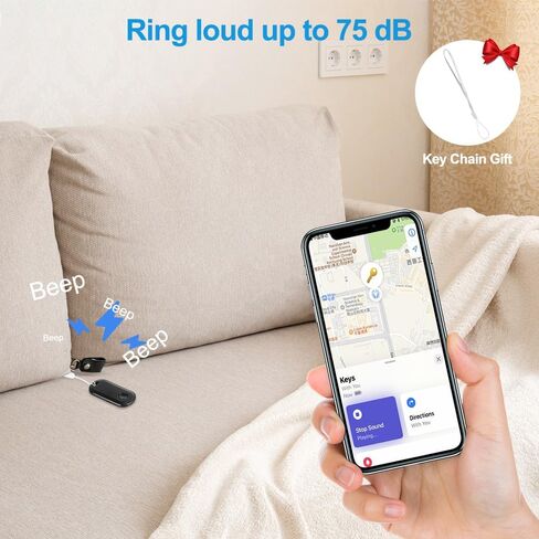 Key Finder Locator with Sound |Bluetooth Wallet Tracker Work with Apple Find My Network, Privacy Protection| Item Tracker for Keys, Pets, Bags, Suitcase and More iOS Only 4 Pack Black in Saudi Arabia
