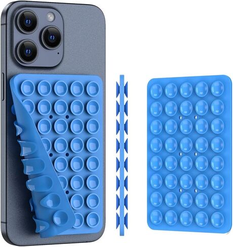 Double Sided Silicone Suction Phone Holder Mount, Silicon Phone Accessory for iPhone and Android, Hands-Free Mirror Shower Phone Holder, TikTok Videos and Selfies (Green, 1PCS) in Saudi Arabia