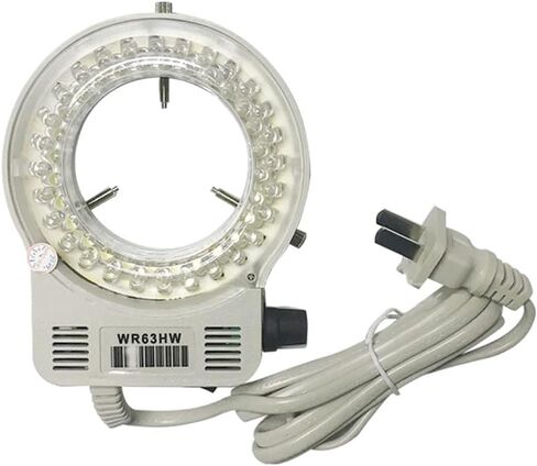 مجهر LED حلقة ضوء مضيئة مجهر ستيريو قابل للتعديل ستيريو تكبير ضوء الكاميرا 32LED (أسود) in Kuwait