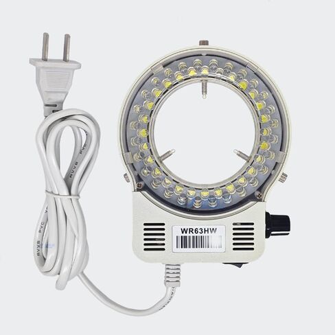مجهر LED حلقة ضوء مضيئة مجهر ستيريو قابل للتعديل ستيريو تكبير ضوء الكاميرا 32LED (أسود) in Kuwait