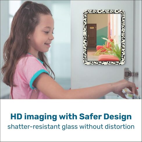 Locker Mirror Magnetic for School and Office, with 100% and Strong Magnetic Mirror for Locker, Practical Locker Accessories, Magnetic Locker Mirror with Colorful Design, 1 Pack in Kuwait