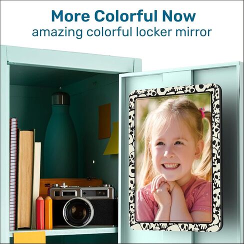 Locker Mirror Magnetic for School and Office, with 100% and Strong Magnetic Mirror for Locker, Practical Locker Accessories, Magnetic Locker Mirror with Colorful Design, 1 Pack in Kuwait