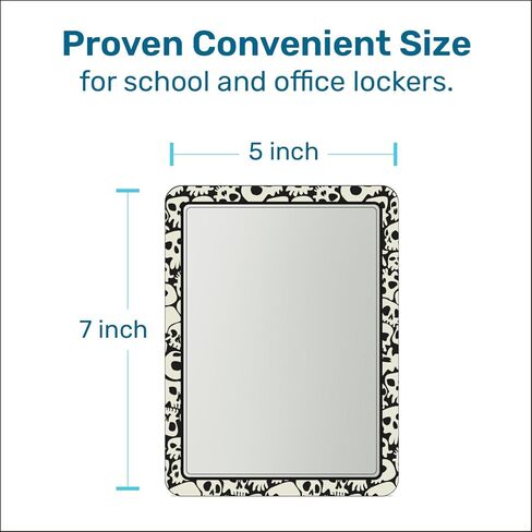 Locker Mirror Magnetic for School and Office, with 100% and Strong Magnetic Mirror for Locker, Practical Locker Accessories, Magnetic Locker Mirror with Colorful Design, 1 Pack in Kuwait