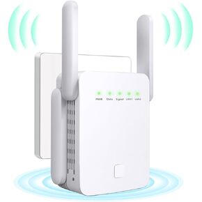 2024 New WiFi Extender Signal Booster,WiFi Extender,WiFi Repeater with Ethernet Port,4 Antennas 360°, Coverage up to 11000 Sq. Ft. for 35+ Devices Home WiFi Repeater， 1-Tap Setup