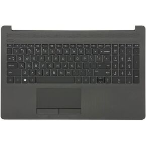 Replacement for HP 250 255 256 G7 15-DA 15-DB Notebook 15.6 inches Laptop Upper Case Palmrest Touchpad Keyboard Assembly L50000-001 M04975-001 Gray