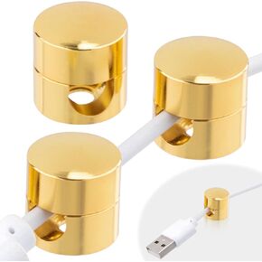 3Pcs Cable Anchors for Desk, Gun Metal Cord Anchors Holder Aluminum Wire Organizers Adhesive Adjustable 2-in-1 Cord Clips Charger Cable Management for Nightstand Office Home Desktop Wall