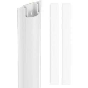 HARFINGTON 2pcs Cord Cover Floor 13inx2.1inx0.6in PVC Floor Wire Hider Cable Protector Hide Extension Cords for Prevent Cable Trips Cables Management, White (26in Total Length) in Kuwait