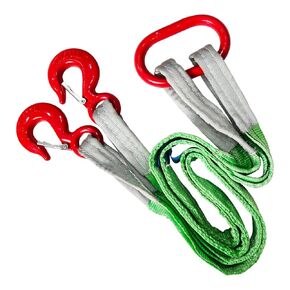 Lifting Slings Straps with Hooks 5ft Two Leg Bridle Web Sling 13227lbs Capacity G80 Alloy Steel Engine Lift Chain Link Eye Hook Polyester Webbing Rigging Straps for Hoists