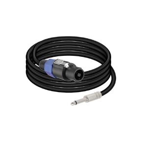 GELRHONR SpeakOn Male to 6.35mm Male 1/4 Speaker Cable,Twist Lock,for Professional Stage Speakers, High-Power Speaker Applications Stage Displays, Indoor Speakers, and Subwoofers (1.8M)