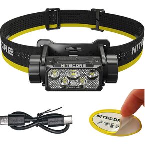 Nitecore HC70 UHE Headlamp, 1600 Lumen USB-C Rechargeable with Extra Long Runtime, White and Red Beams for Industrial Working Overnight, Night Hunting, Search and Rescue, Caving